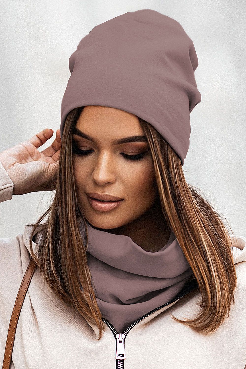 Hat and Snood Set - IVON brown 2 / one-size-fits-all MAHYSTYLE