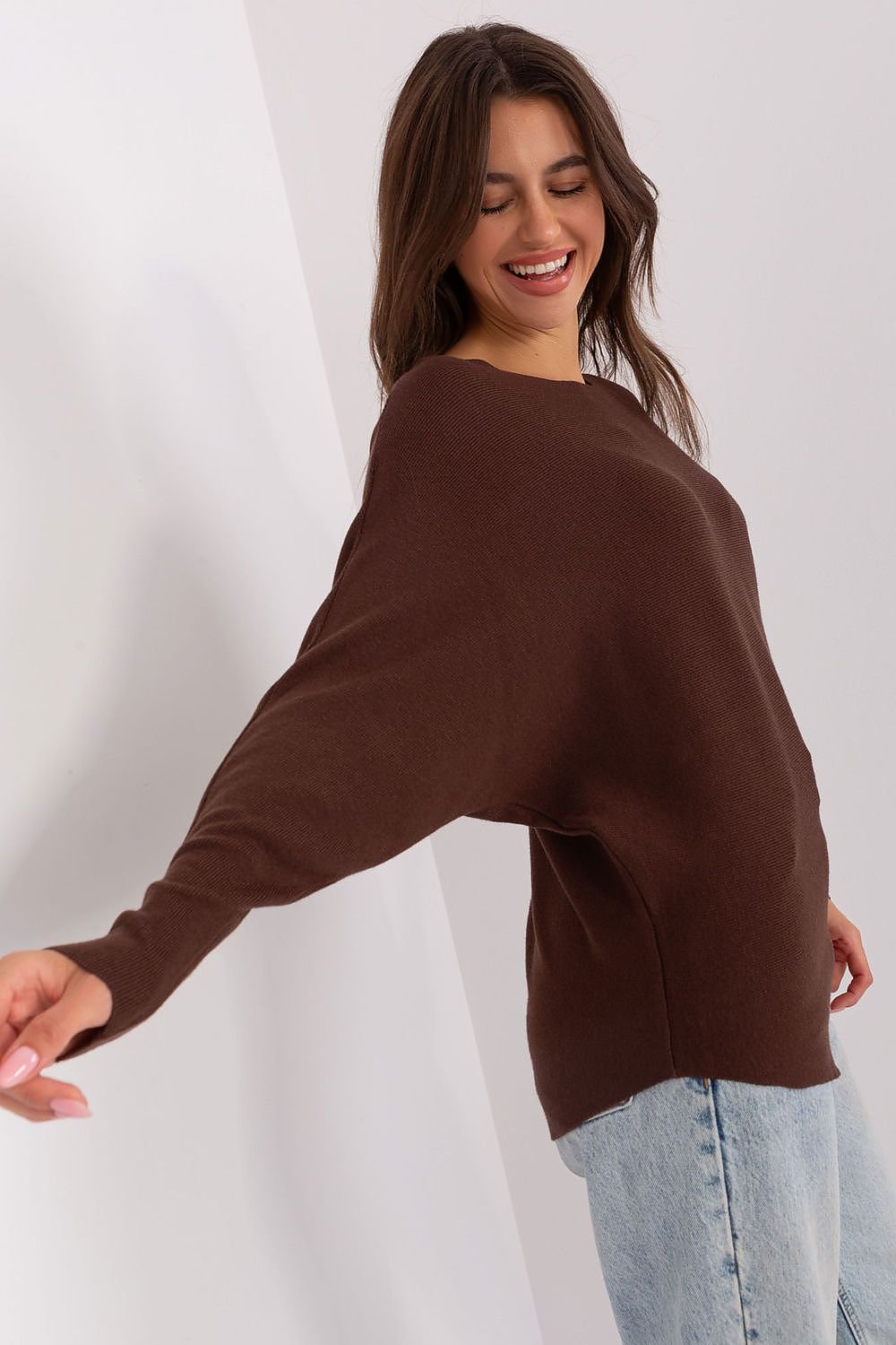 Brown Batwing Sweater M/L MAHYSTYLE