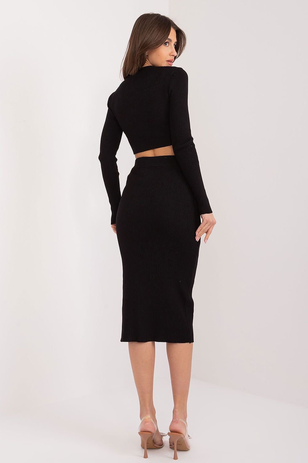 Sweater and Midi Skirt Set black / one-size-fits-all MAHYSTYLE