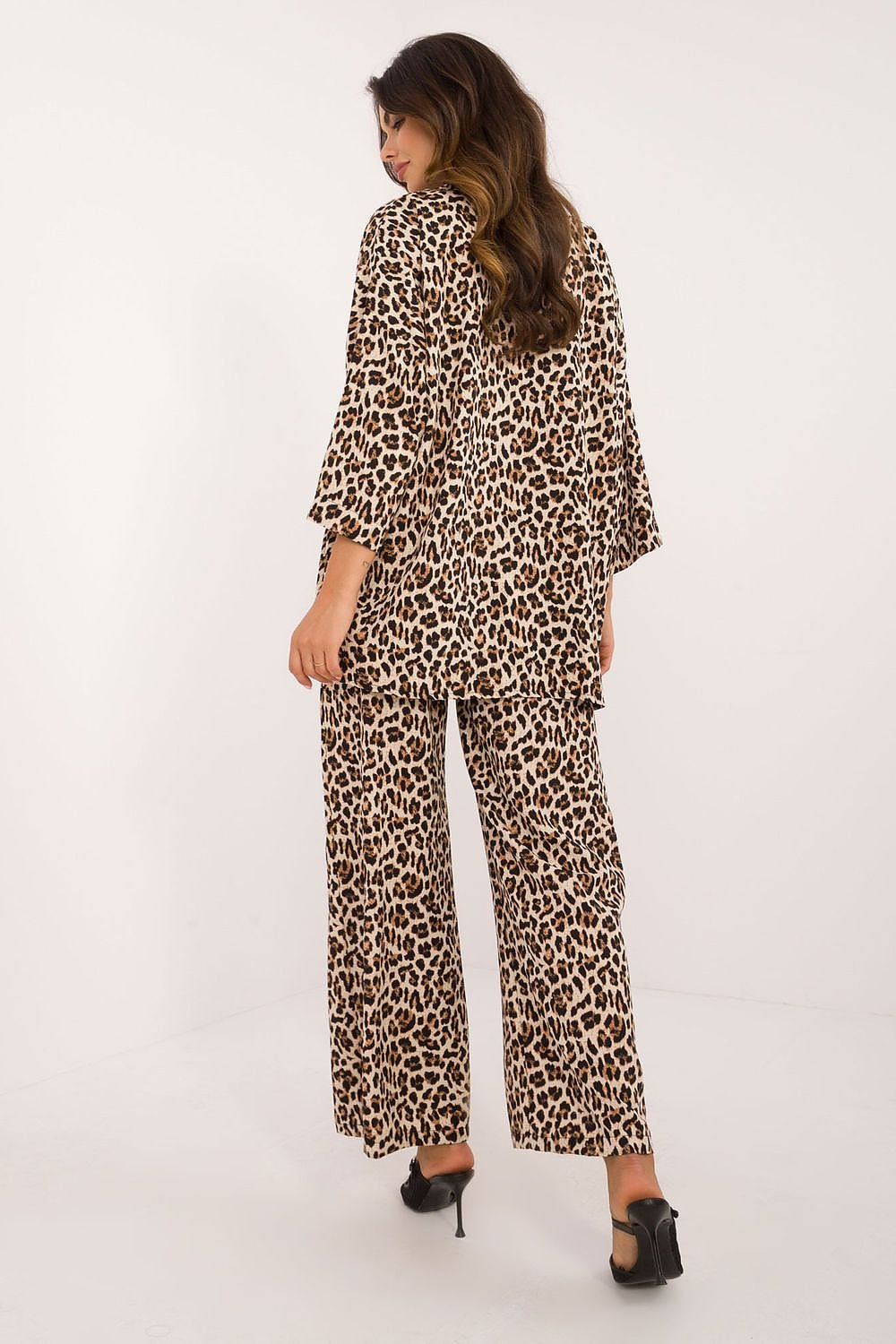 Comfort Print Shirt and Pants Set by Italy Moda beige / one-size-fits-all MAHYSTYLE