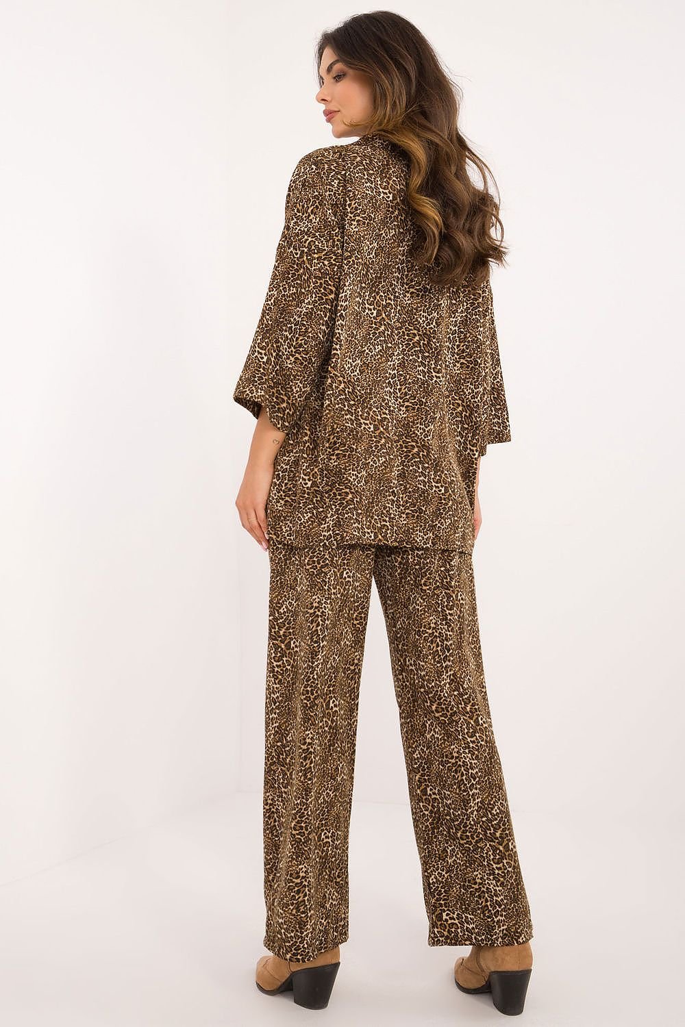 Comfort Print Shirt and Pants Set by Italy Moda beige / one-size-fits-all MAHYSTYLE