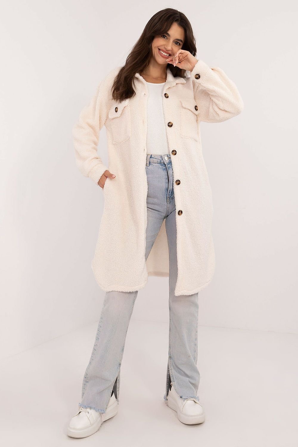 Women's Long Shirt beige / one-size-fits-all MAHYSTYLE