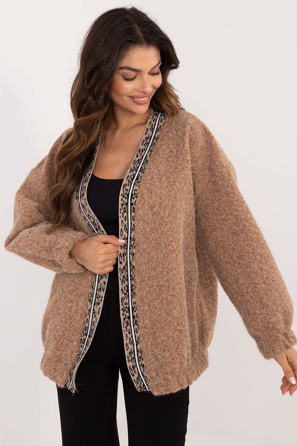 Long-Sleeve Cardigan brown / one-size-fits-all MAHYSTYLE