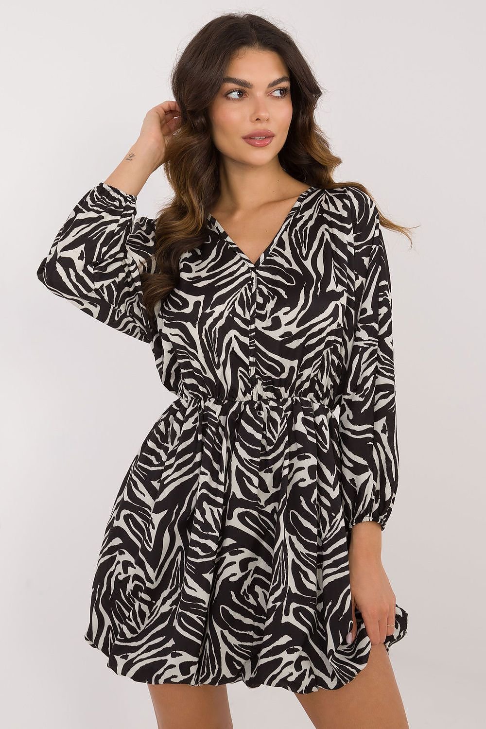 Bombshell Floral Dress by Italy Moda – Chic, Flattering & Comfortable beige / one-size-fits-all MAHYSTYLE