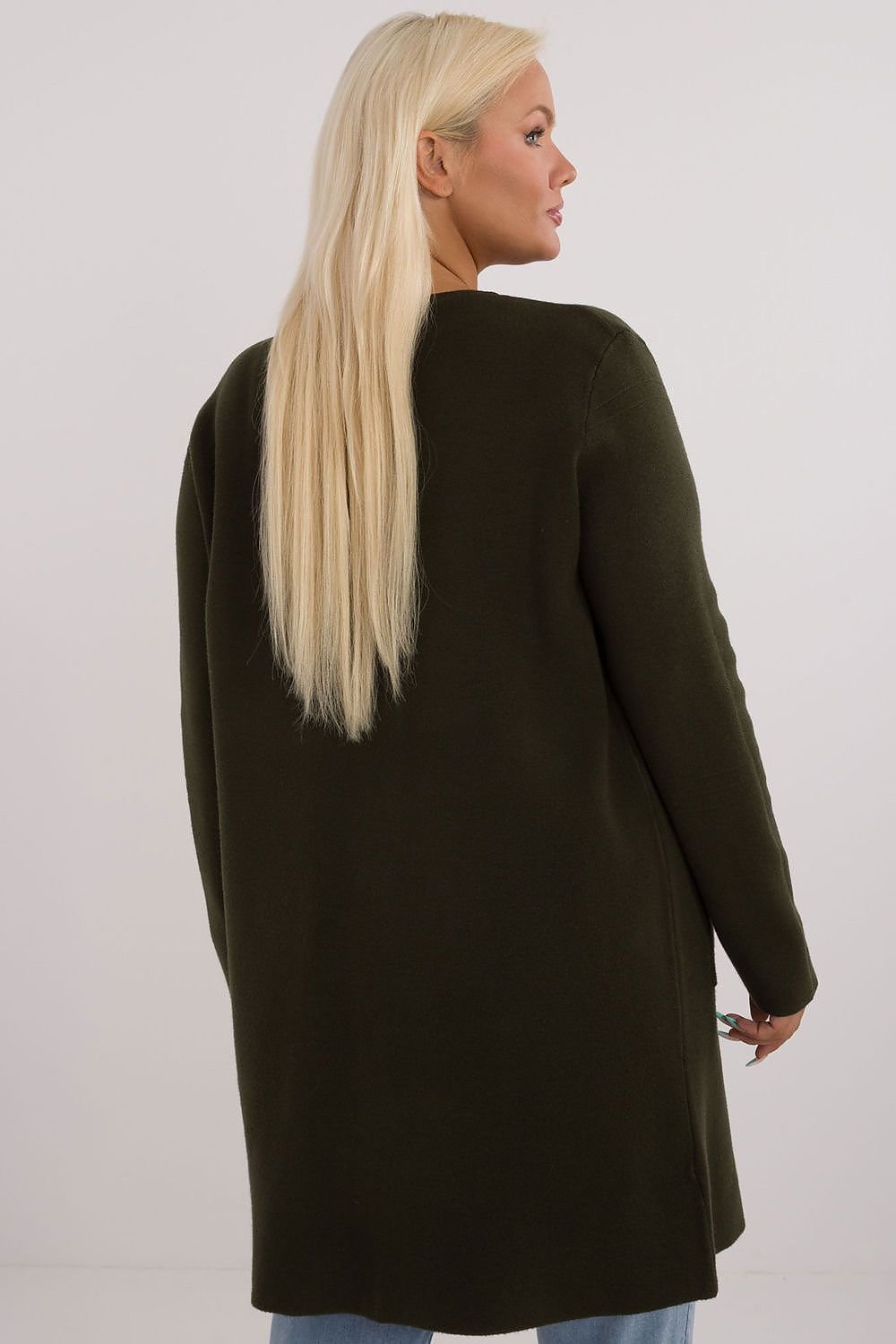 long cut Sweater plus size beige / XL/XXL MAHYSTYLE