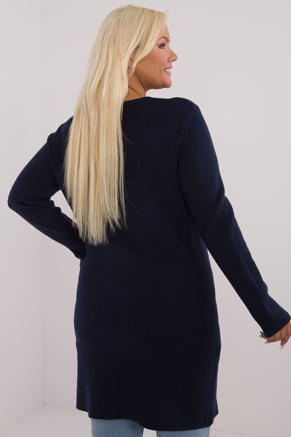 long cut Sweater plus size beige / XL/XXL MAHYSTYLE