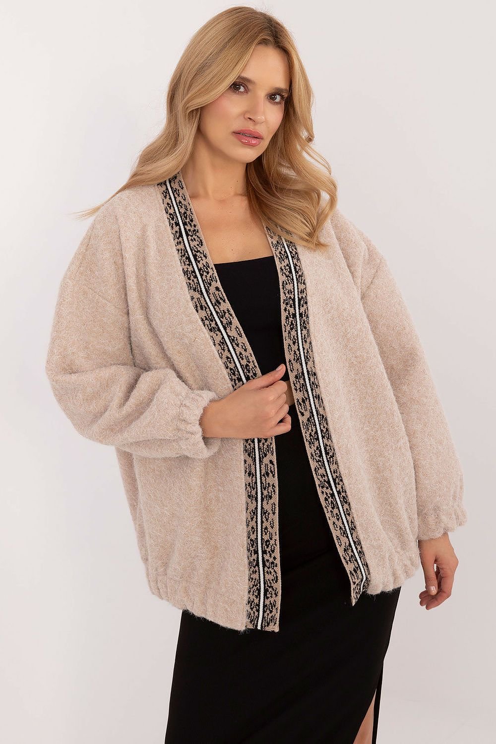 Long-Sleeve Cardigan beige / one-size-fits-all MAHYSTYLE