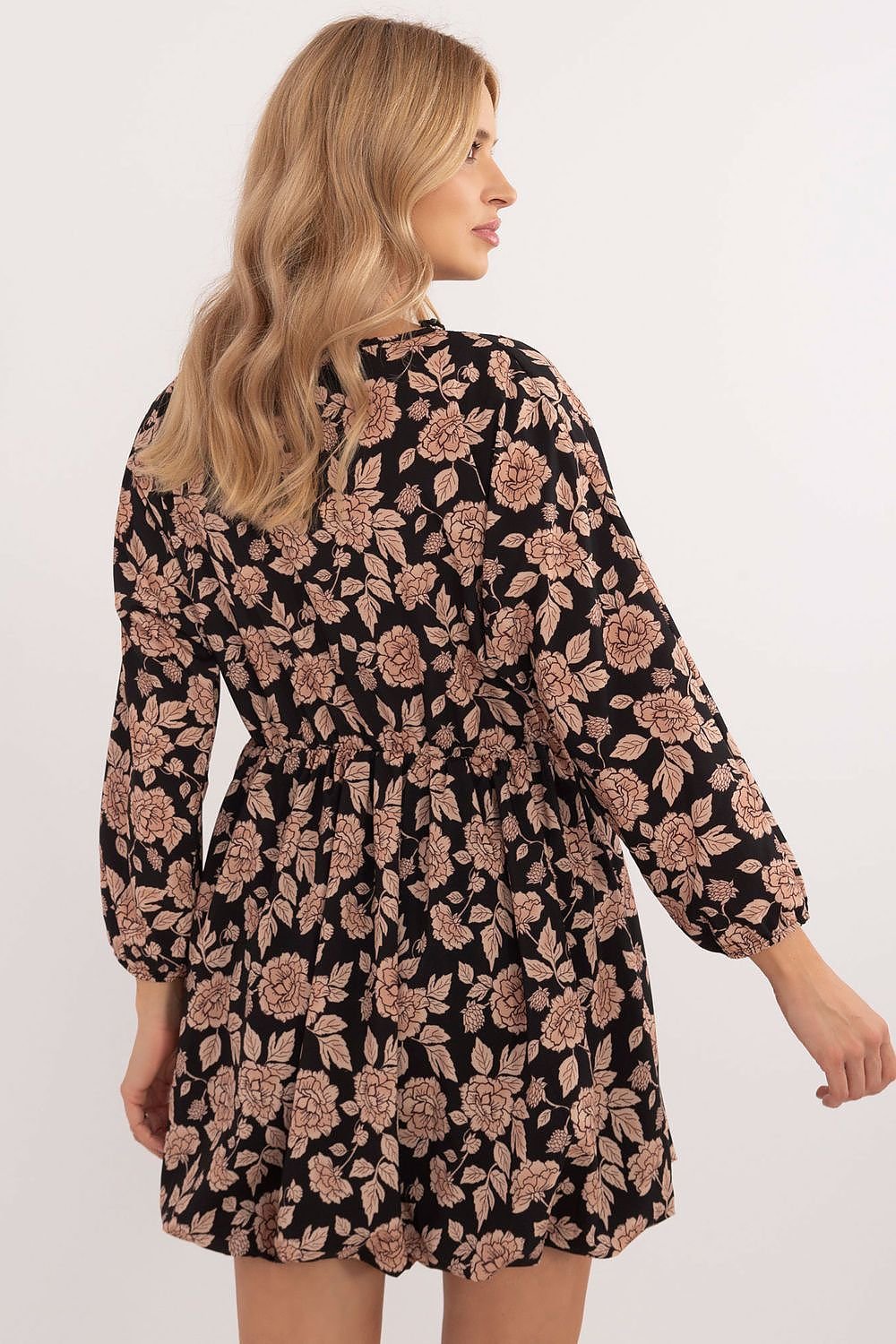 Bombshell Floral Dress by Italy Moda – Chic, Flattering & Comfortable beige / one-size-fits-all MAHYSTYLE