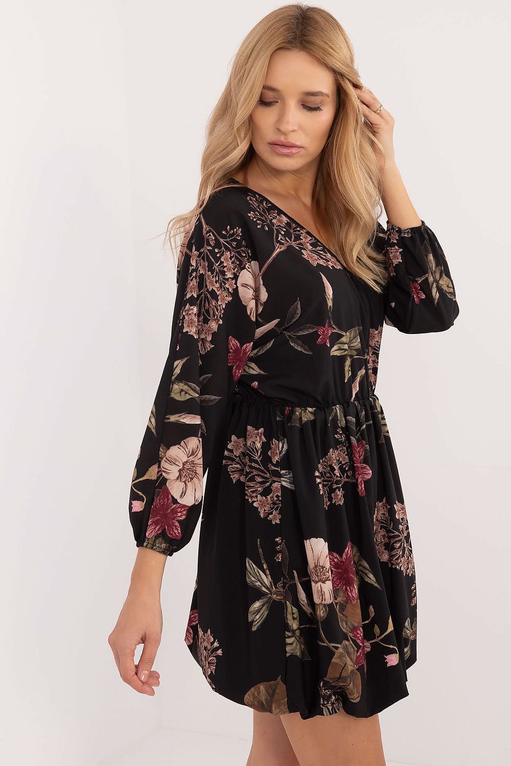 Bombshell Floral Dress by Italy Moda – Chic, Flattering & Comfortable beige / one-size-fits-all MAHYSTYLE