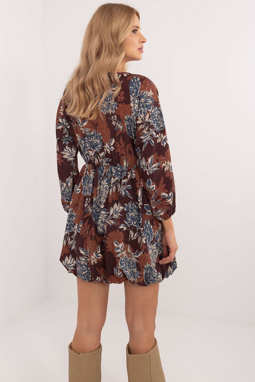 Bombshell Floral Dress by Italy Moda – Chic, Flattering & Comfortable beige / one-size-fits-all MAHYSTYLE