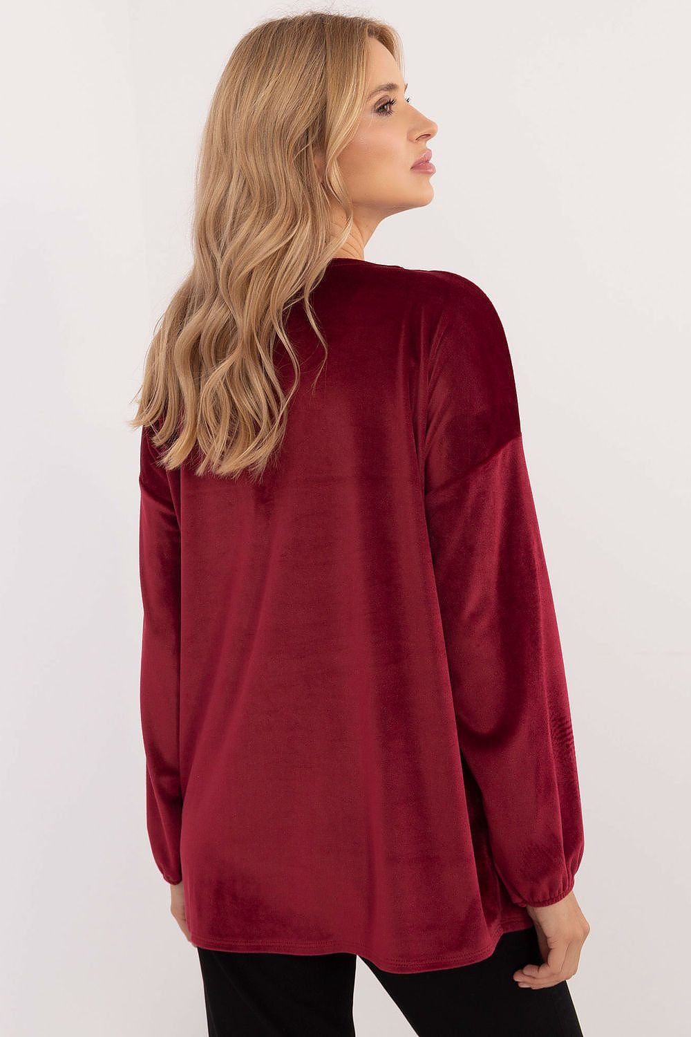 Chic Velour Blouse red / one-size-fits-all MAHYSTYLE