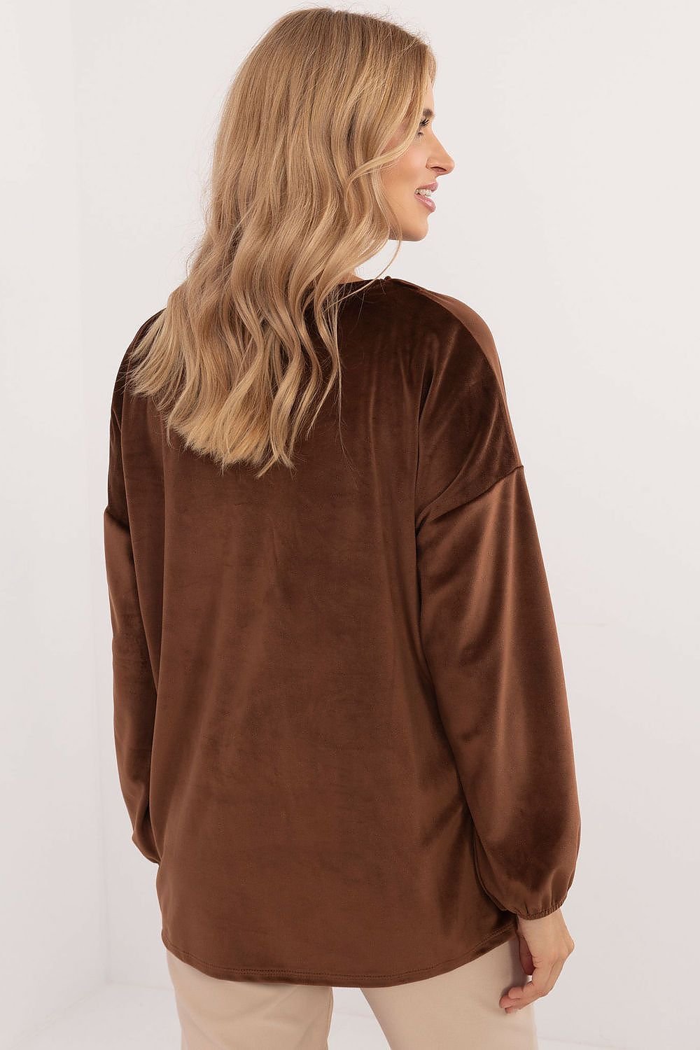 Chic Velour Blouse red / one-size-fits-all MAHYSTYLE