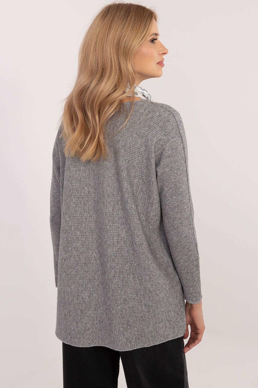 Sweater with Scarf red / one-size-fits-all MAHYSTYLE