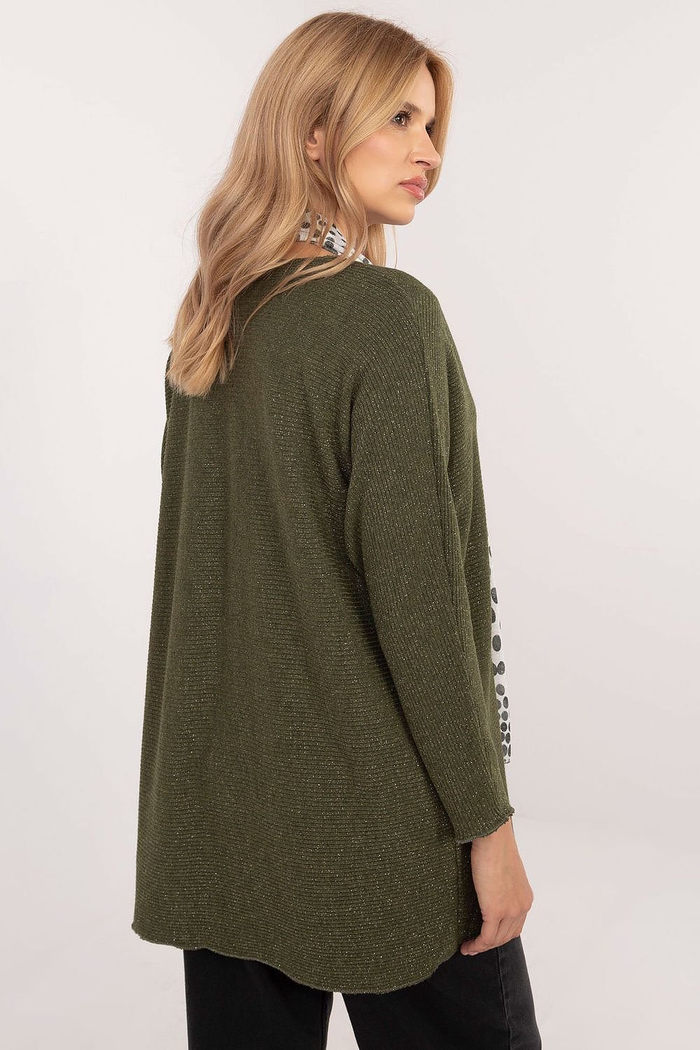 Sweater with Scarf red / one-size-fits-all MAHYSTYLE