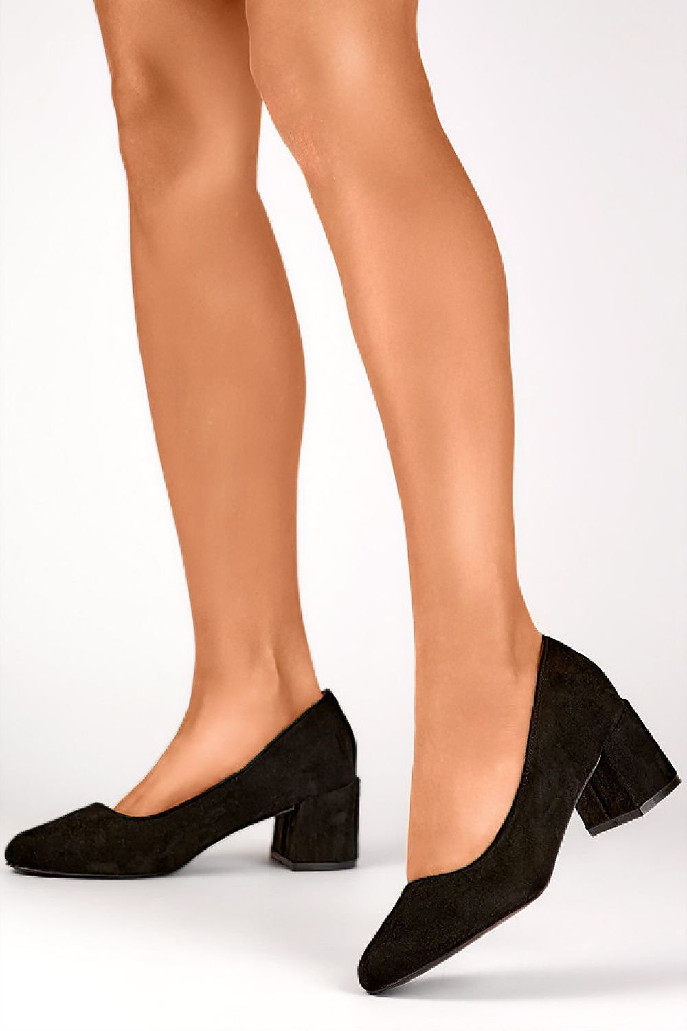 Elegant Black Eco-Suede Pumps – Timeless & Versatile 36 MAHYSTYLE