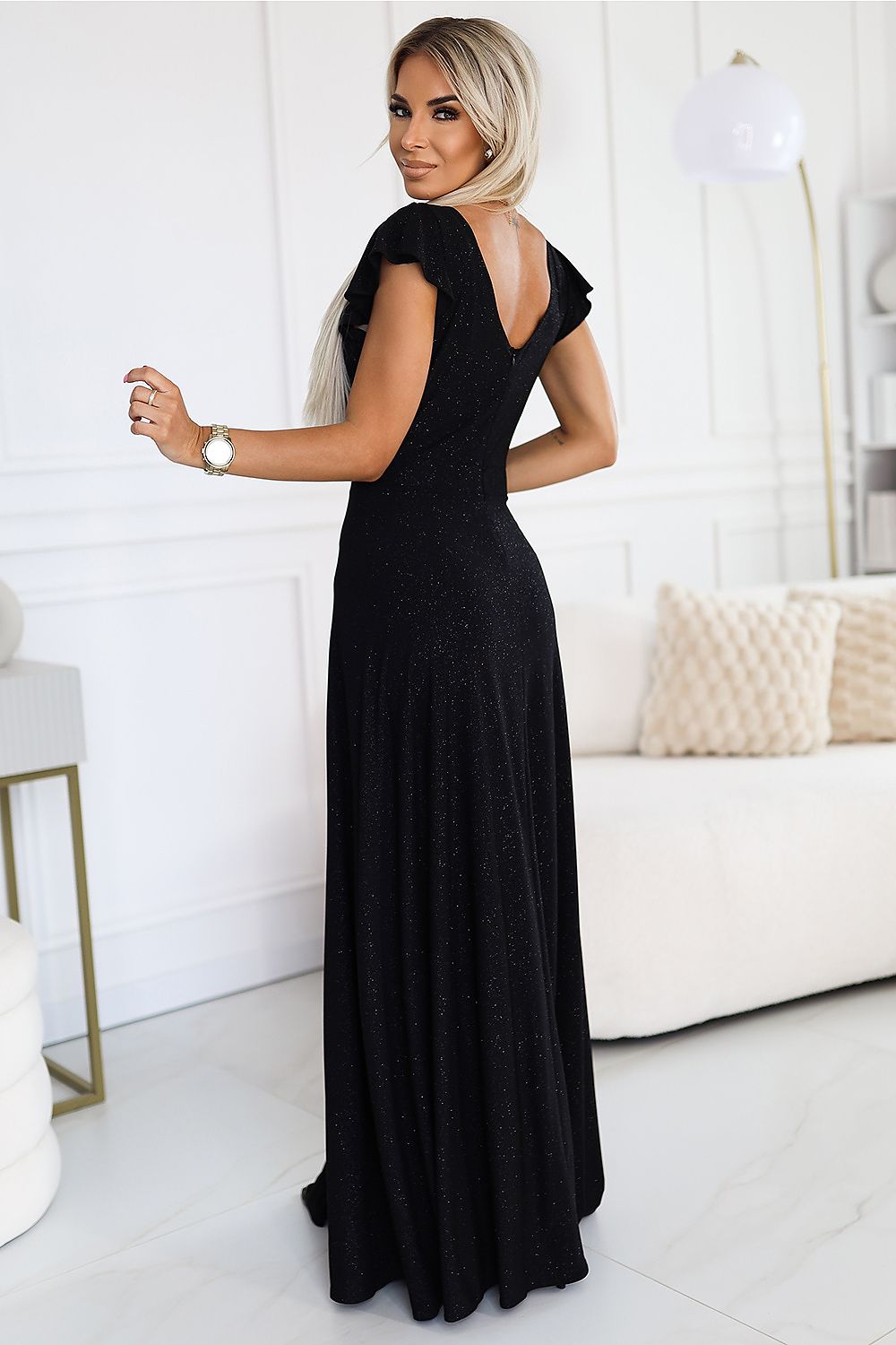 Crystal Maxi Dress by Numoco – Elegant Wrap Dress with High Slit red / XS MAHYSTYLE