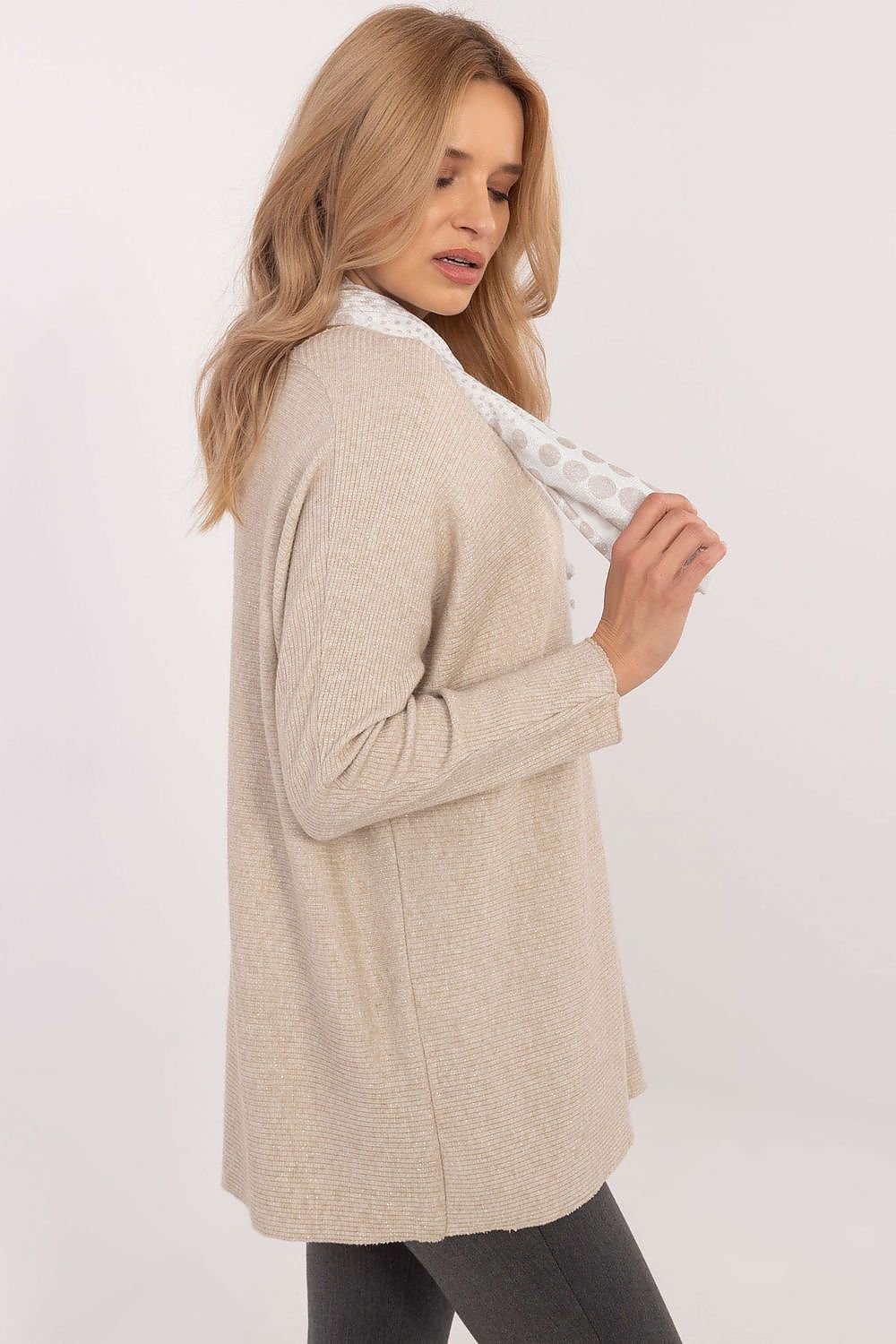 Sweater with Scarf red / one-size-fits-all MAHYSTYLE