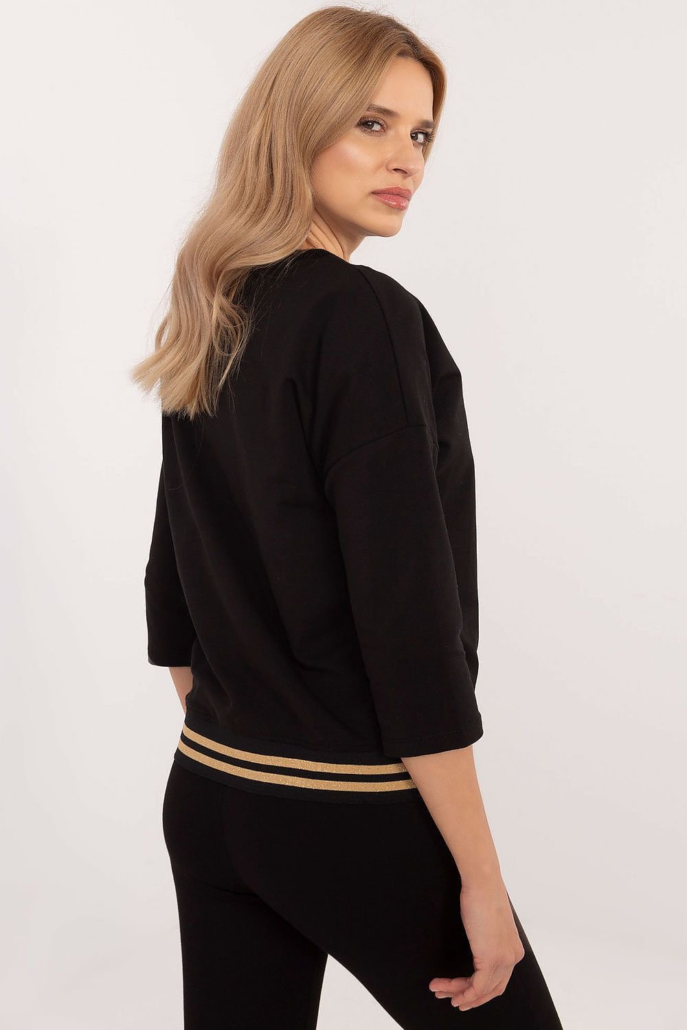 Casual Cotton Blouse/ Elegant Cotton Blouse with Jet Stone Details – Chic & Comfortable Style beige / S MAHYSTYLE