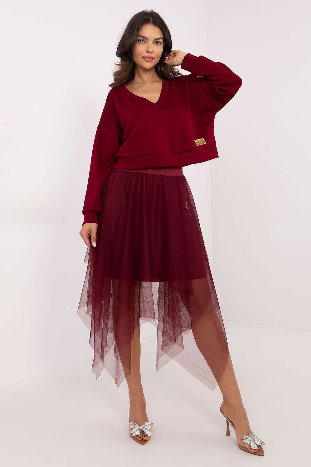 Stylish Women's Dress Set – Chic, Comfortable & Versatile Fashion one-size-fits-all / Dark red MAHYSTYLE