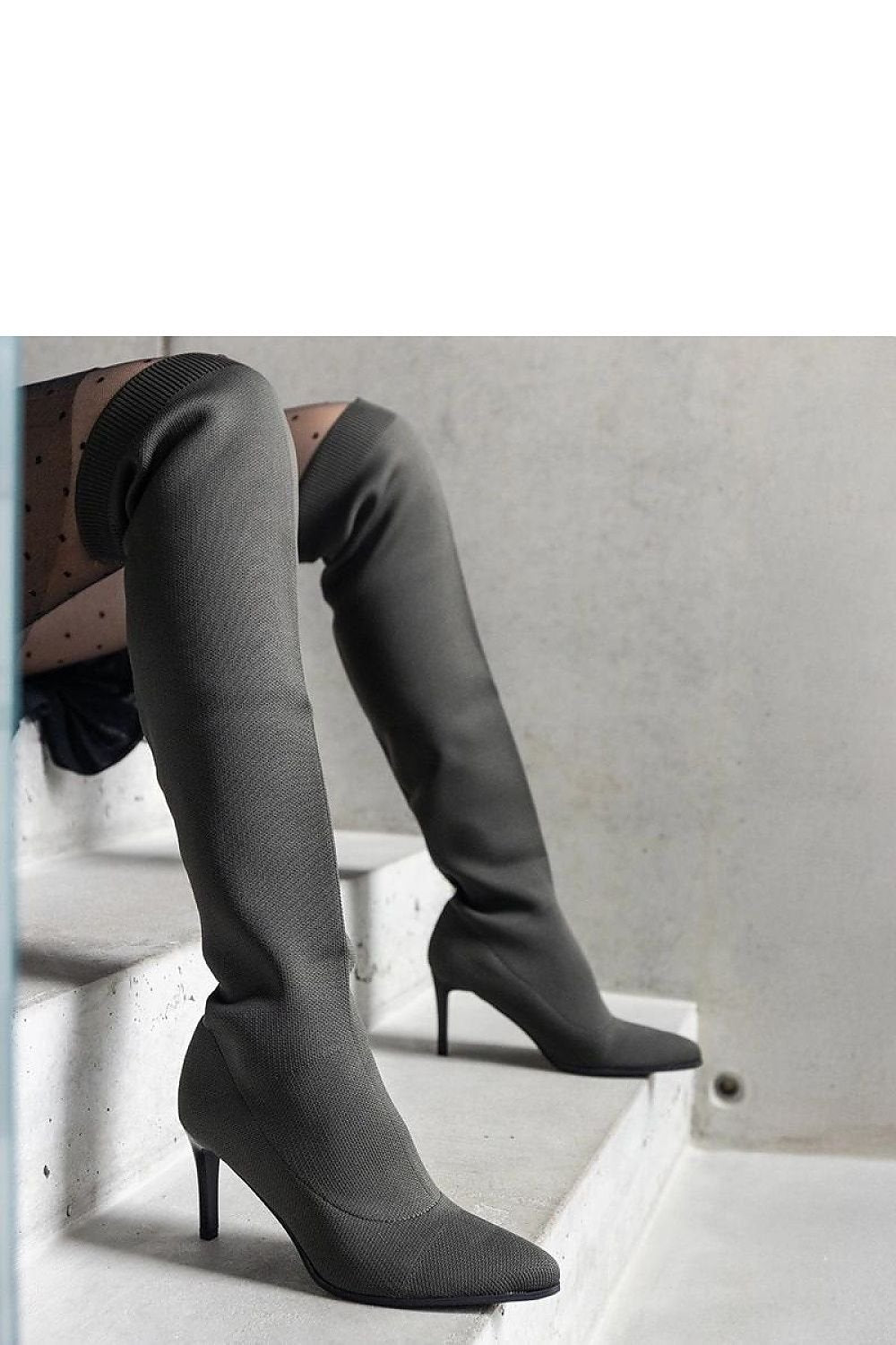 Atari Black Slip-On Stiletto Boots - Sleek, Warm, and Stylish black / 36 MAHYSTYLE