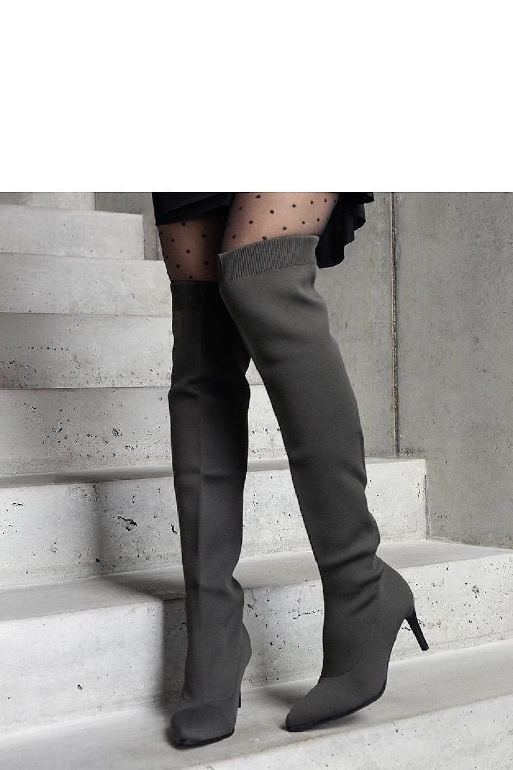 Atari Black Slip-On Stiletto Boots - Sleek, Warm, and Stylish black / 36 MAHYSTYLE