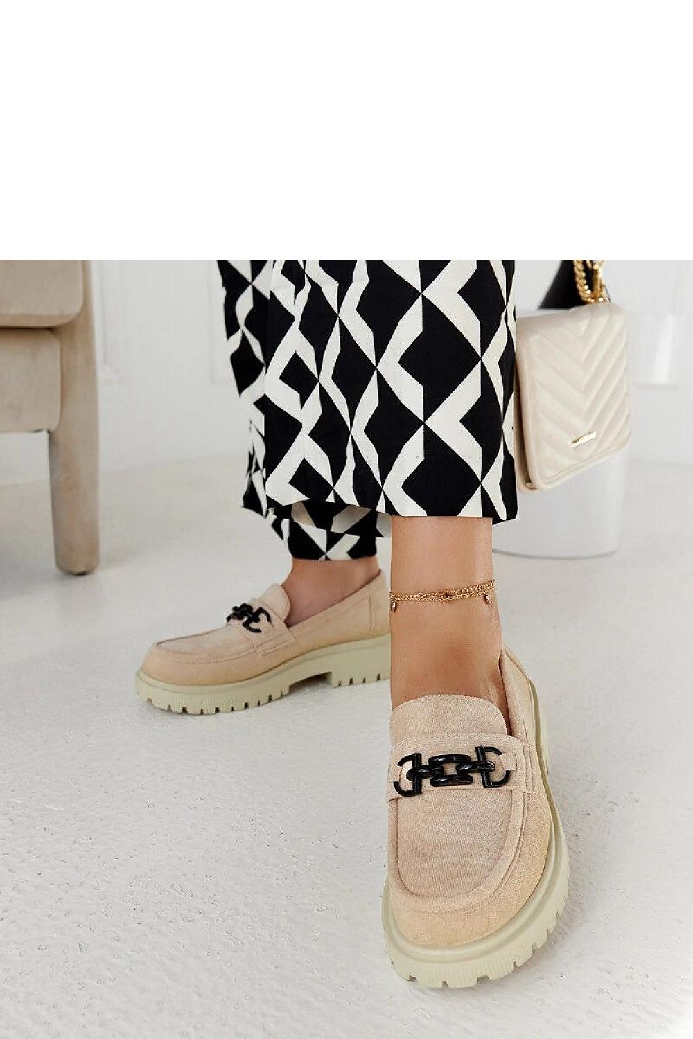 Lyle Beige Suede Moccasins with Buckle – Chic & Comfortable beige / 36 MAHYSTYLE