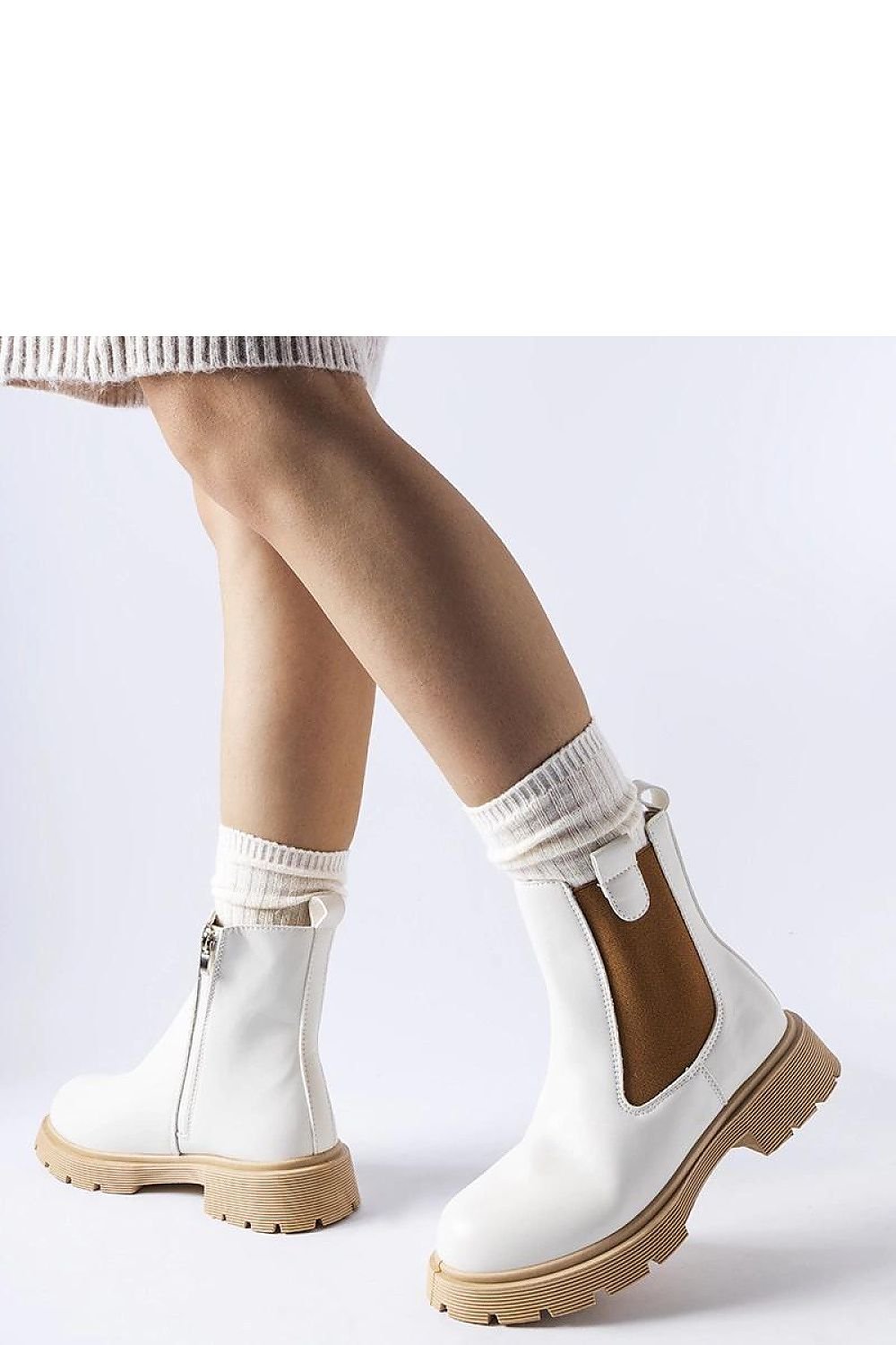 Giacinta White Ankle Boots – Chic & Comfortable Footwear for Fall & Spring white / 36 MAHYSTYLE