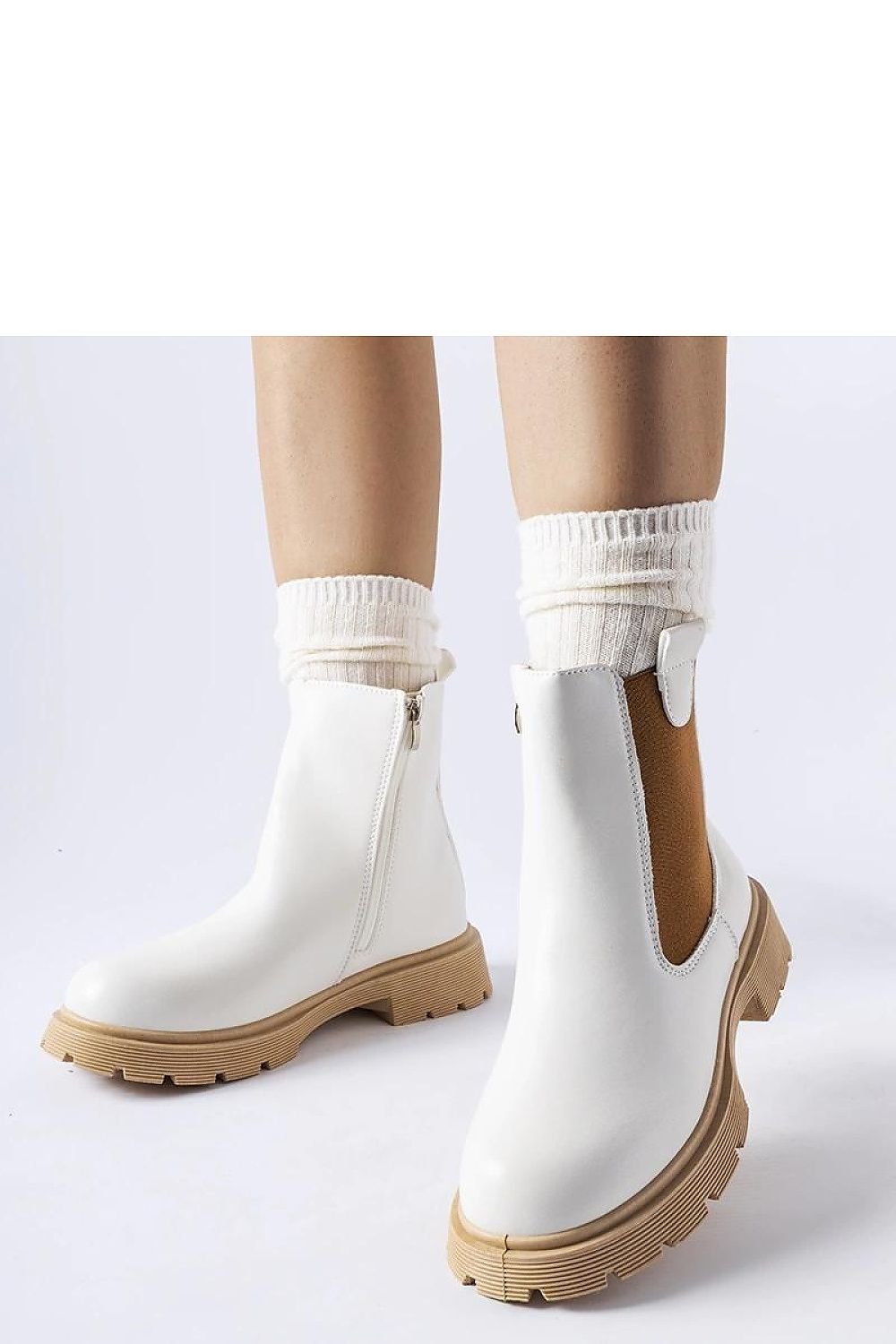 Giacinta White Ankle Boots – Chic & Comfortable Footwear for Fall & Spring white / 36 MAHYSTYLE