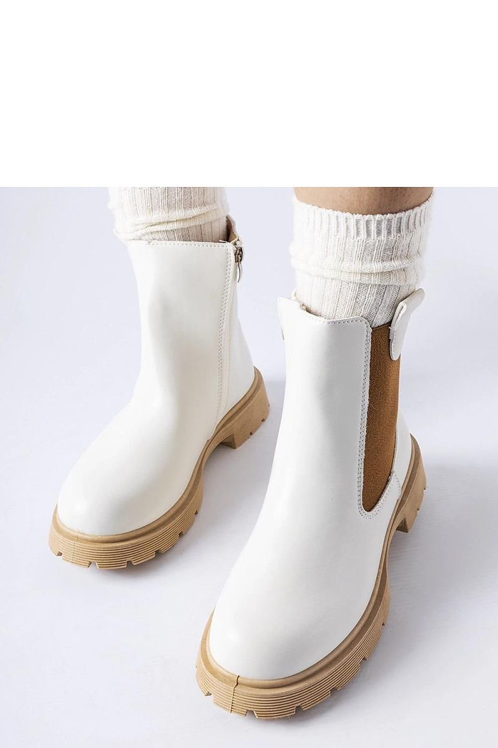 Giacinta White Ankle Boots – Chic & Comfortable Footwear for Fall & Spring white / 36 MAHYSTYLE