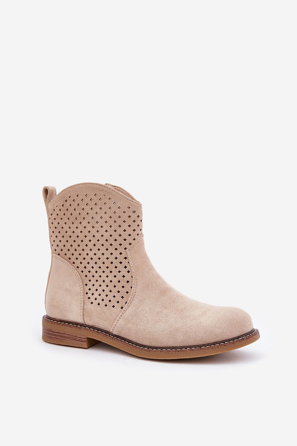 Spring Essential – Women's Openwork Eco-Suede Ankle Boots black / 36 MAHYSTYLE