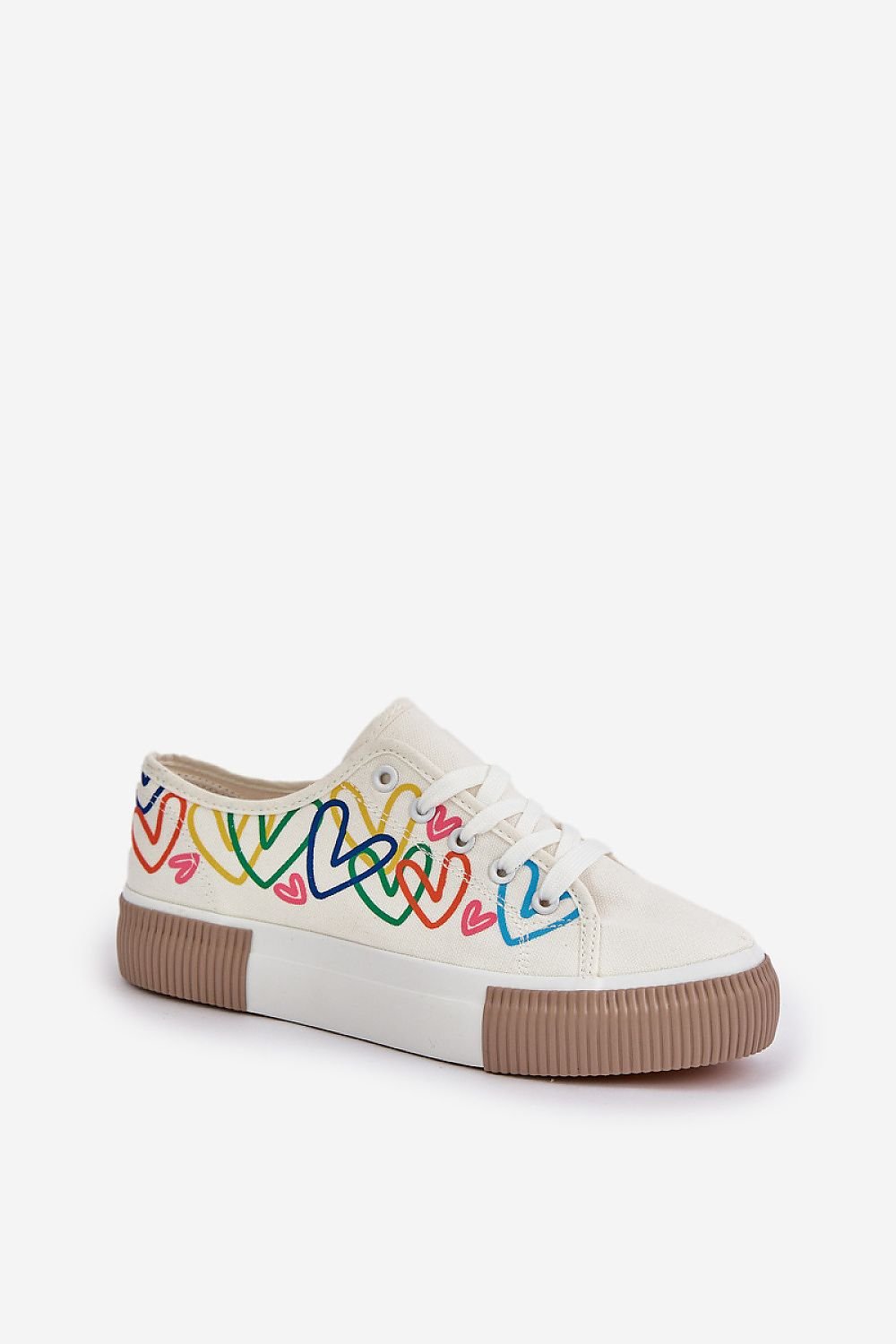Bella Women's Canvas Sneakers – Classic Comfort with a Playful Touch beige / 36 MAHYSTYLE
