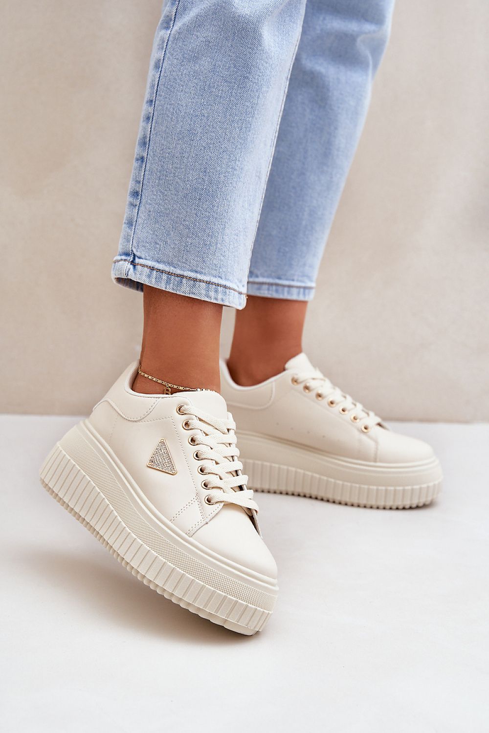 Luna Women's Platform Sneakers – Elevate Your Style with Comfort beige / 36 MAHYSTYLE