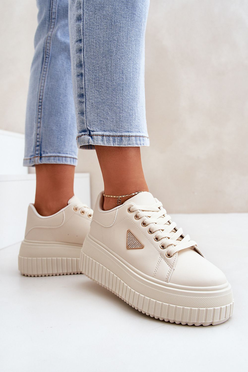 Luna Women's Platform Sneakers – Elevate Your Style with Comfort beige / 36 MAHYSTYLE