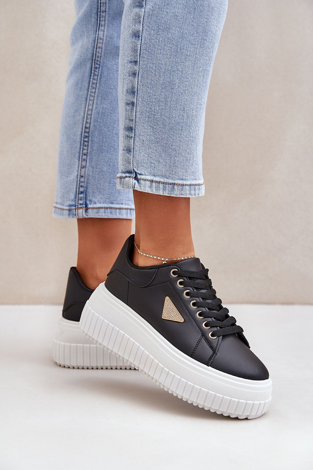Luna Women's Platform Sneakers – Elevate Your Style with Comfort black / 36 MAHYSTYLE
