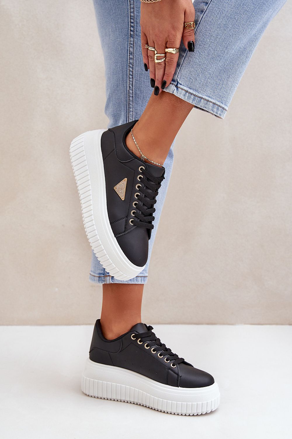 Luna Women's Platform Sneakers – Elevate Your Style with Comfort beige / 36 MAHYSTYLE