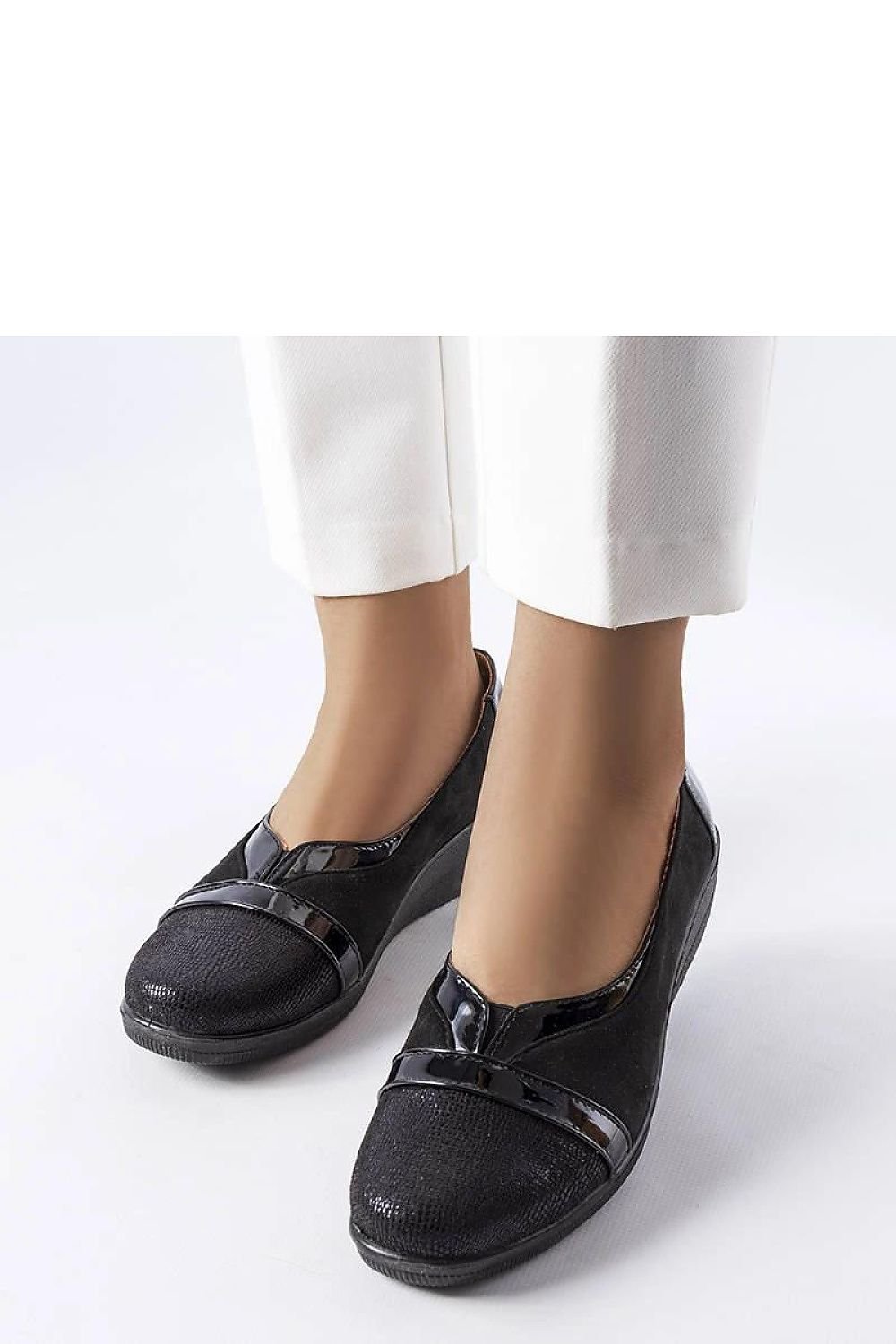 Sundown Grace Flat Shoes – Elegant Black Wedge Shoes black / 36 MAHYSTYLE