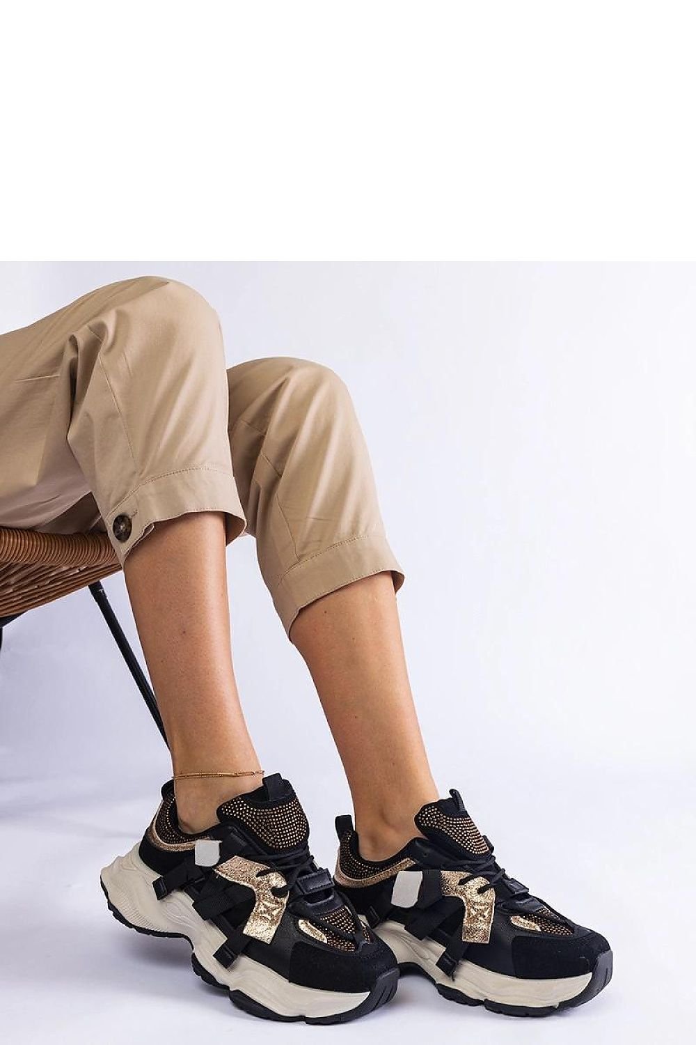 Golden Grace – Elegant Beige Sneakers beige / 36 MAHYSTYLE