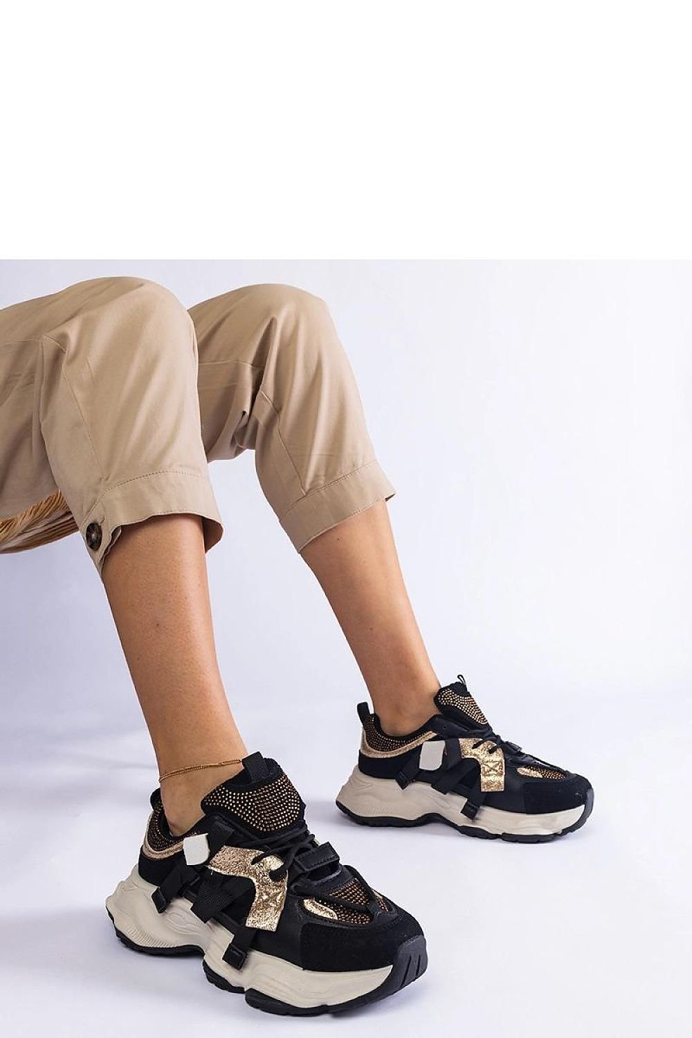 Golden Grace – Elegant Beige Sneakers beige / 36 MAHYSTYLE