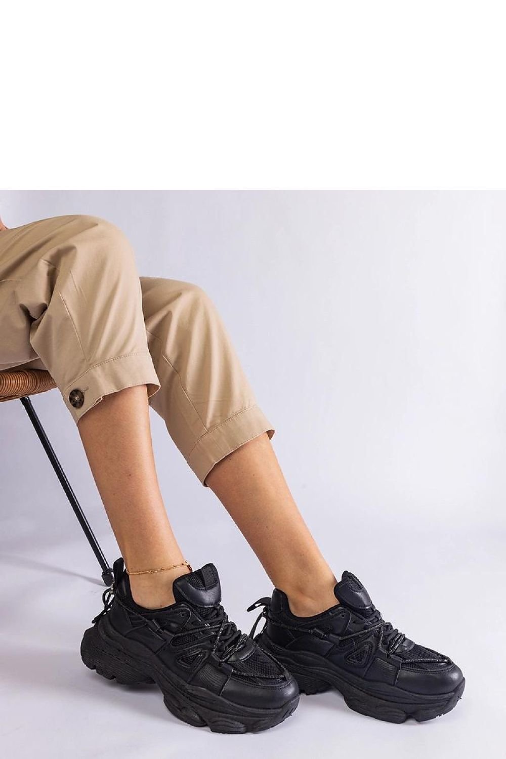 Ivett Black Sports Sneakers – Perfect for Active Women black / 36 MAHYSTYLE