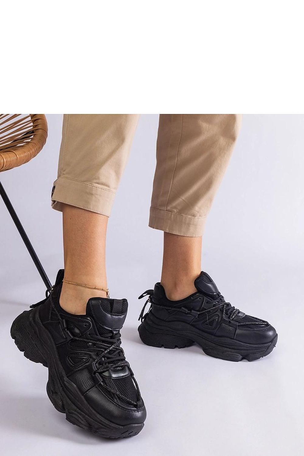 Ivett Black Sports Sneakers – Perfect for Active Women black / 36 MAHYSTYLE
