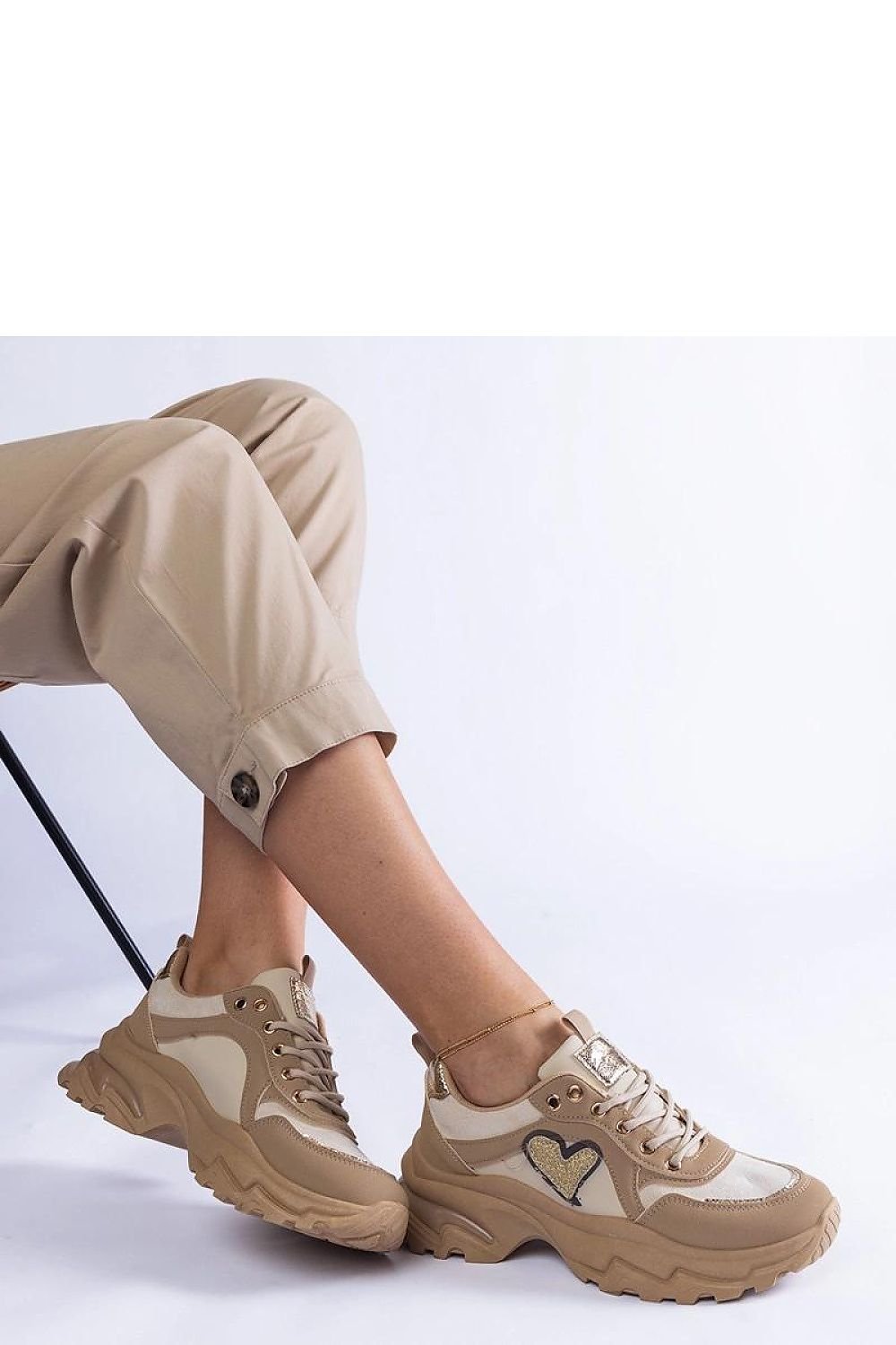 Martinez Brown Platform Sneakers with Heart – A Unique Touch of Style brown / 36 MAHYSTYLE