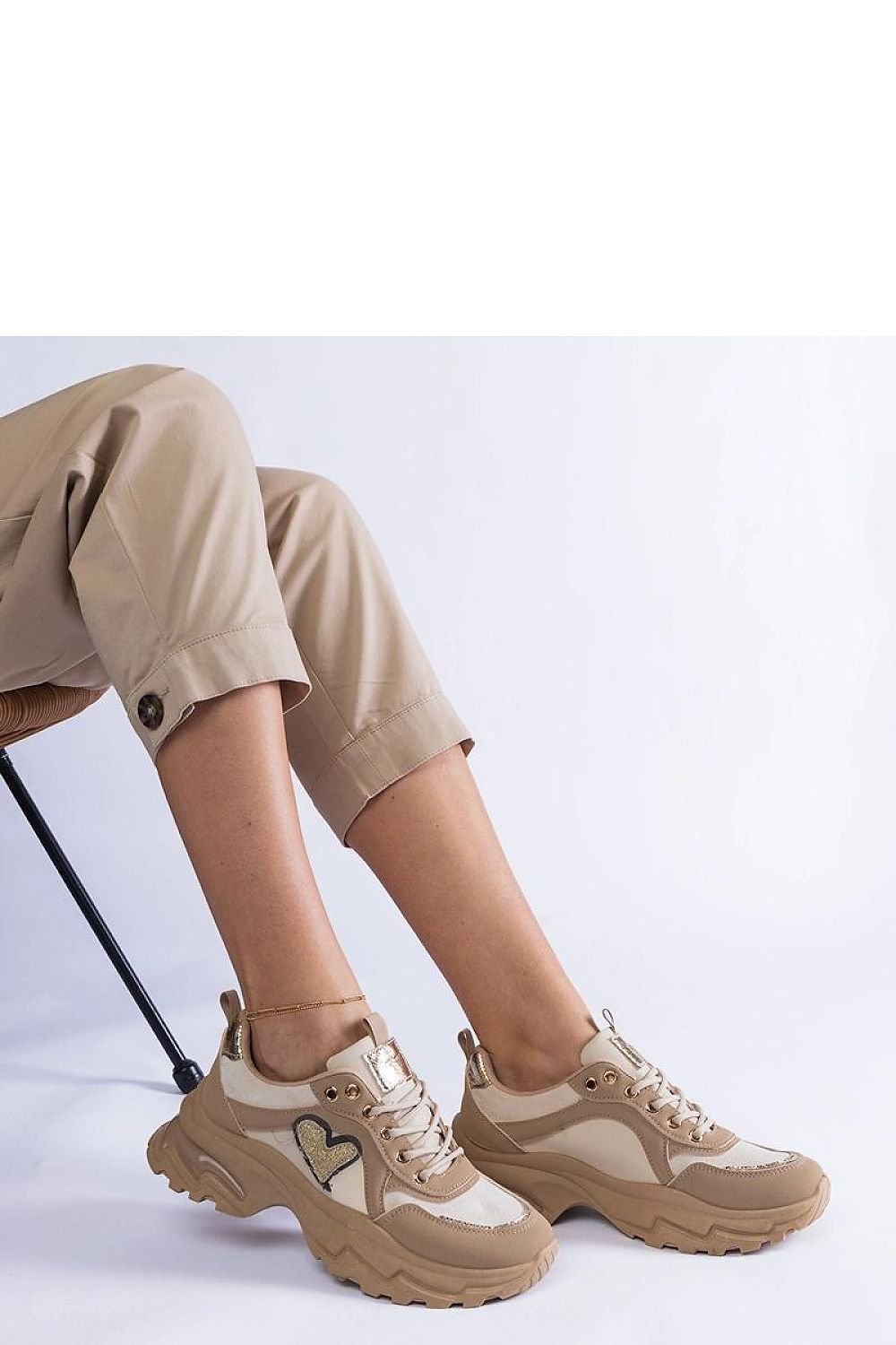 Martinez Brown Platform Sneakers with Heart – A Unique Touch of Style brown / 36 MAHYSTYLE