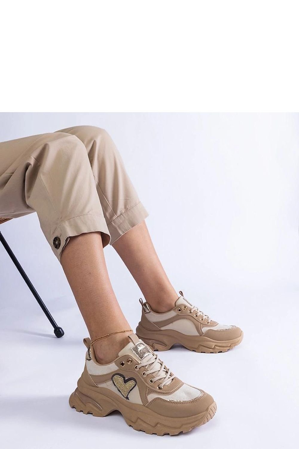 Martinez Brown Platform Sneakers with Heart – A Unique Touch of Style brown / 36 MAHYSTYLE