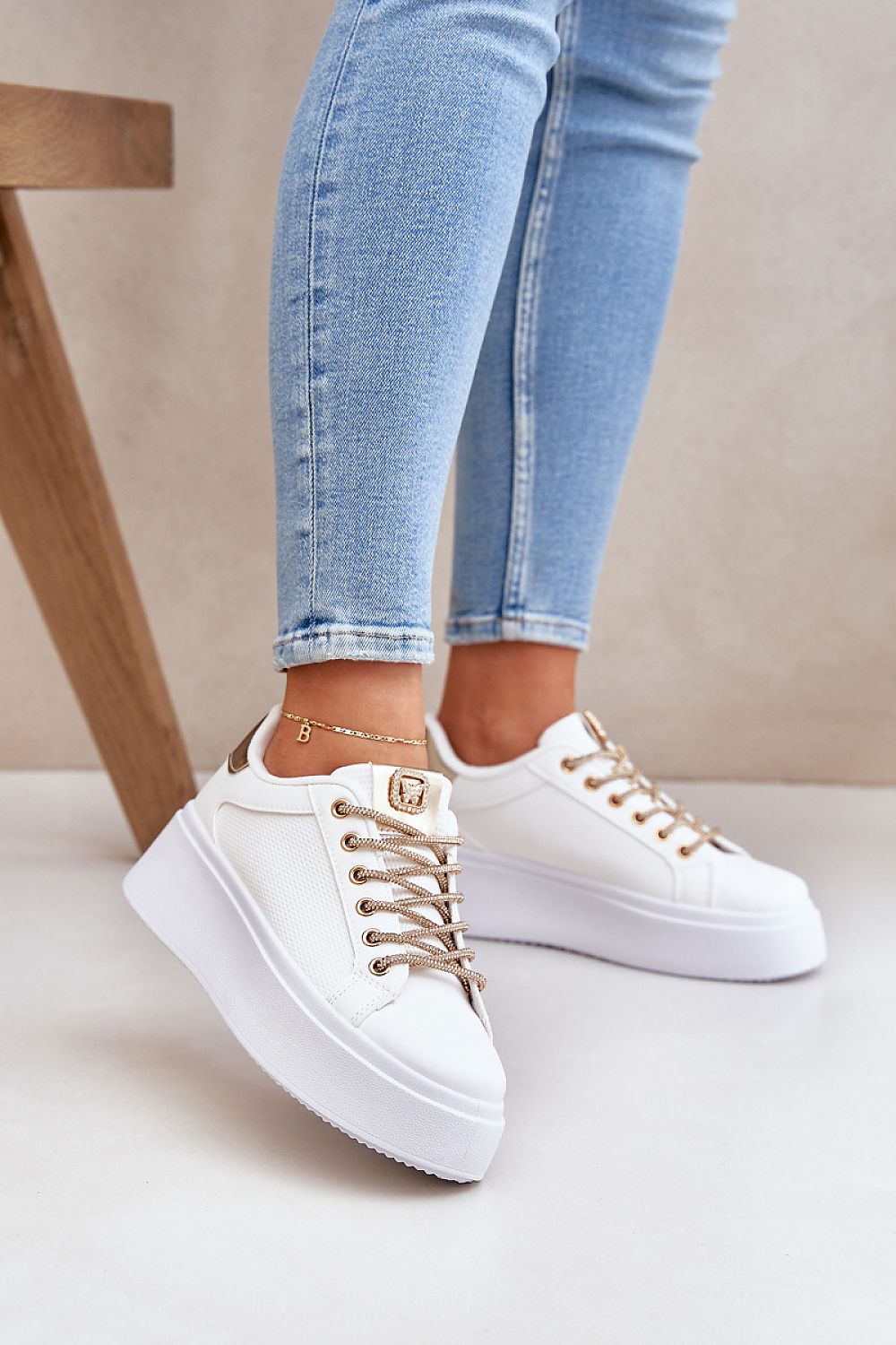 Liora Women's Platform Sneakers – Bold Shine & Everyday Comfort white / 36 MAHYSTYLE