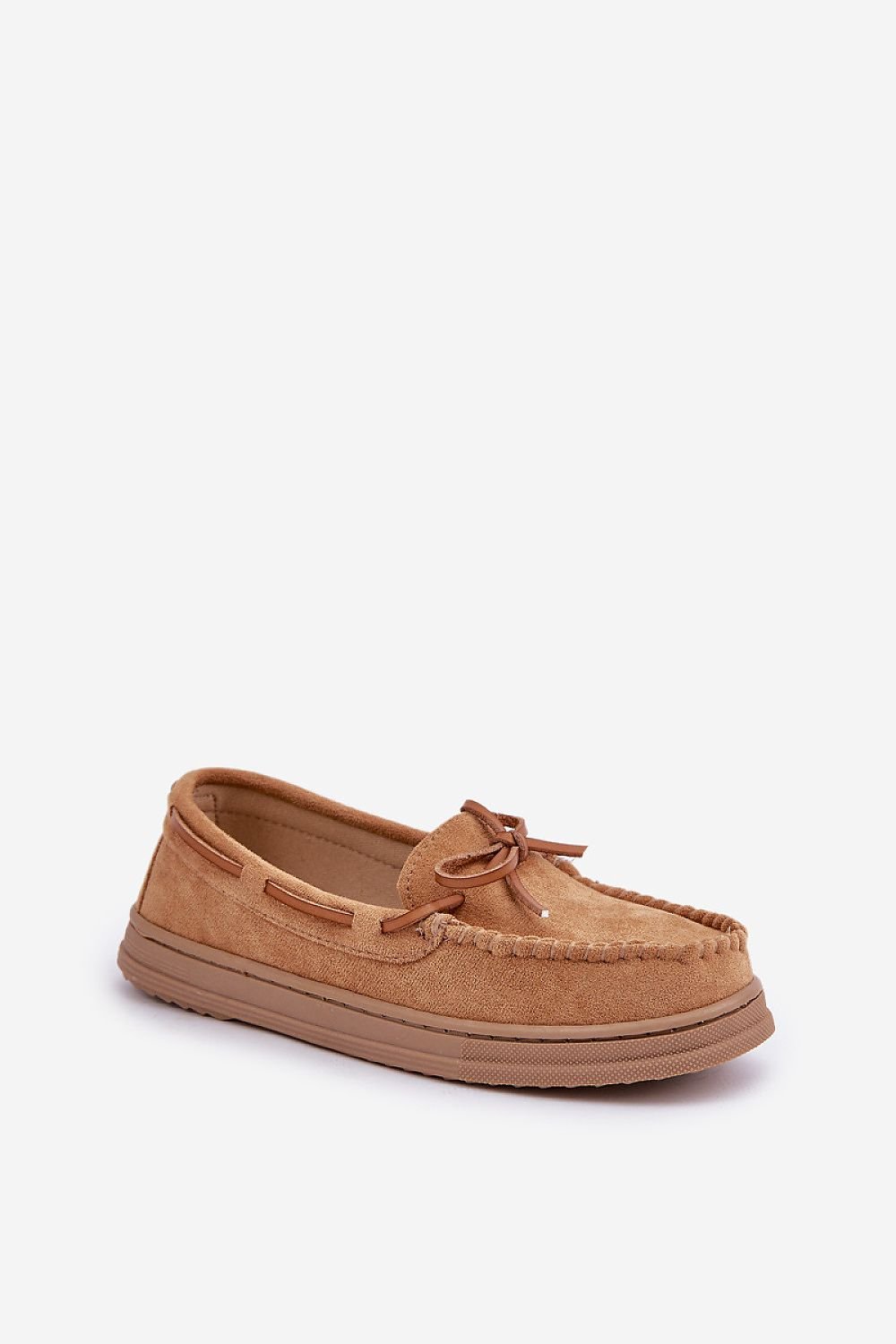 Women's Moccasins with Bow – Faux Suede Footwear for Everyday Elegance brown / 36 MAHYSTYLE