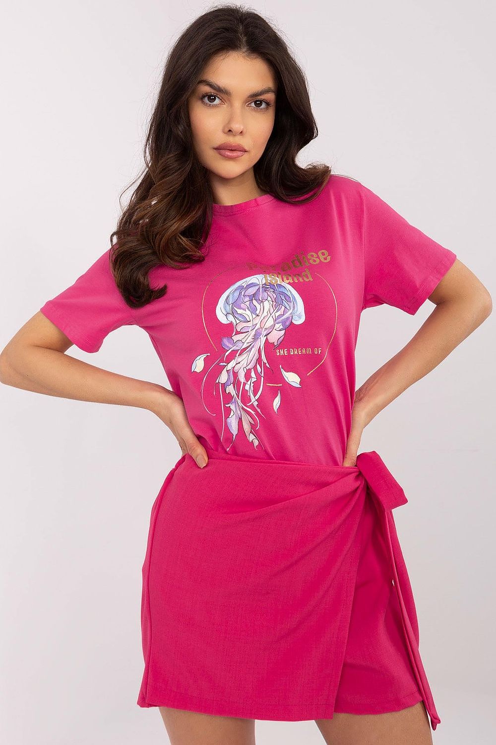 Trendy Women's Cotton T-Shirt – Stylish Print & Perfect Fit pink / S MAHYSTYLE