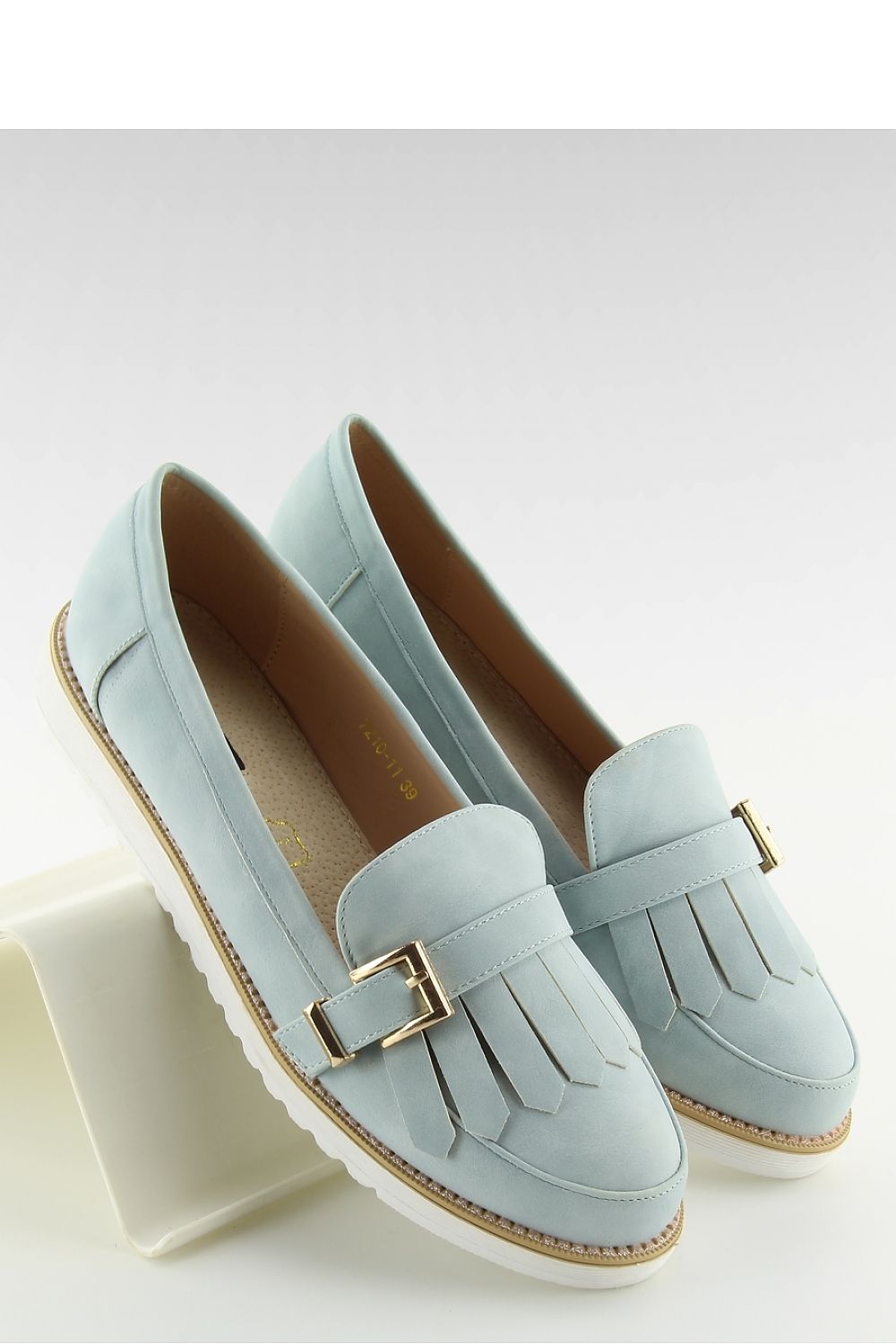 Inello Women's Moccasins – Elegant Shoes with Gold Buckle 35 MAHYSTYLE