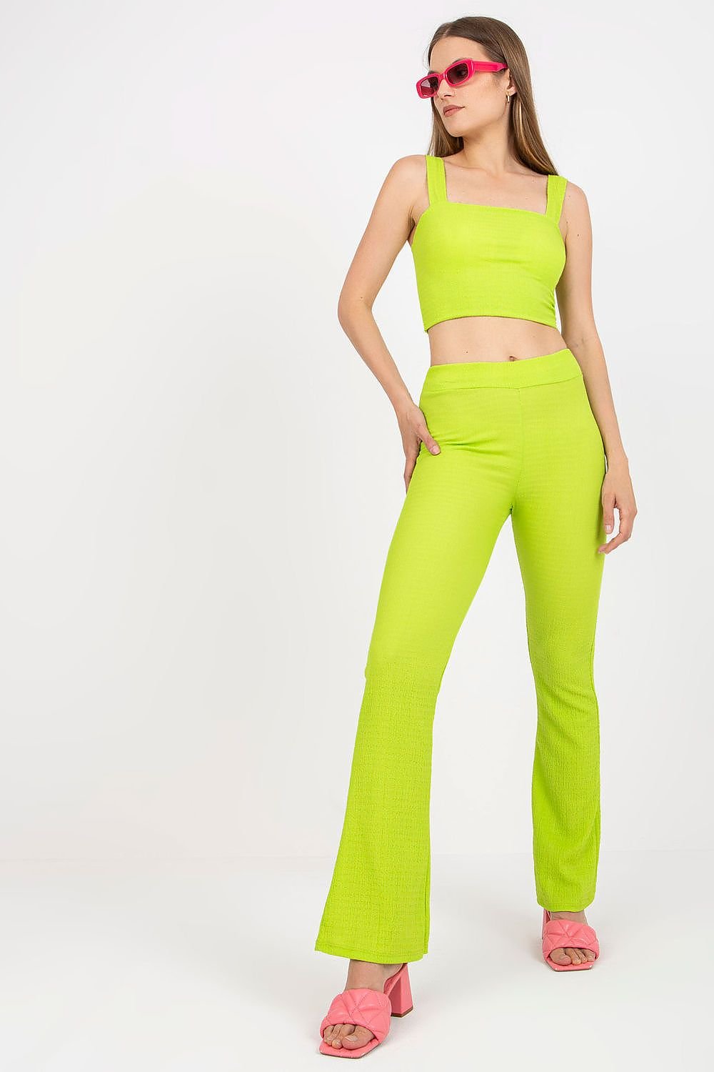 Top and Long Pants Set green / one-size-fits-all MAHYSTYLE