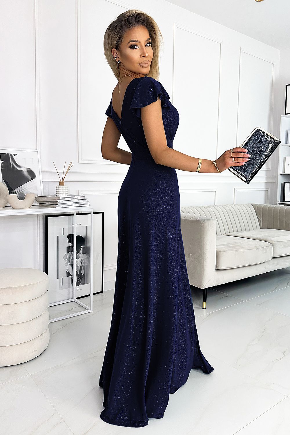 Crystal Maxi Dress by Numoco – Elegant Wrap Dress with High Slit red / XS MAHYSTYLE
