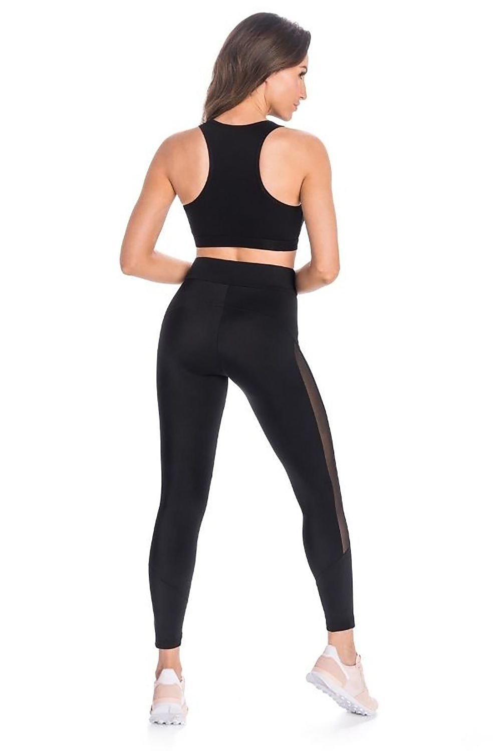 Teyli High-Waisted Leggings with Mesh XS MAHYSTYLE